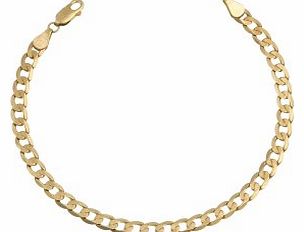 ChainCo Mens Curb Bracelet, 9ct Yellow Gold, Model AFC 140 8.25``