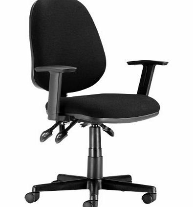 Chairs For Offices 130019BKAA High Back Ergonomic Computer Chair Adjustable Arms Black Fabric Free 3 day Delivery