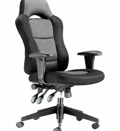 Chairs For Offices 130032GK Heavy Duty Ergonomic Racing Style Computer Office Chair with Headrest Grey Black Free 3 day Delivery
