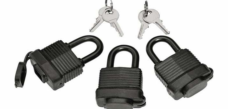 Challenge 3 Piece Weatherproof Padlocks Set