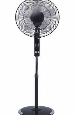 Challenge Black Oscillating Pedestal Fan with