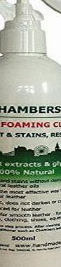 Chambers Leather Chambers Natural Leather Cleaner 500ml (Foaming) for sofa, car seats, boots etc