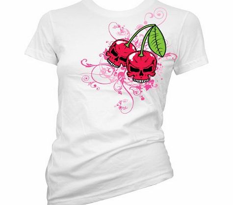 Chameleon Clothing Cherry Skulls 700061 Girly T-Shirt XL