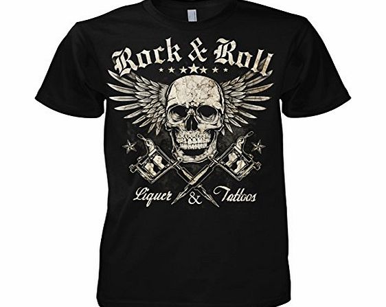 Chameleon Clothing Rock Style Liquor And Tattoos 701750 T-Shirt L