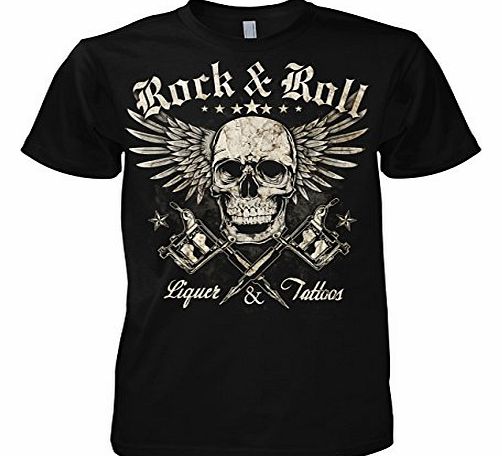Chameleon Clothing Rock Style Liquor And Tattoos 701750 T-Shirt XL