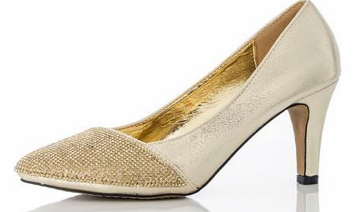 Champagne Diamante Pointed Court