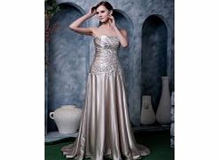 Champagne Strapless Noble Evening Dresses