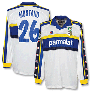 Champion 99-00 Parma 3rd L/S Shirt   Montano 26 - Grade 9
