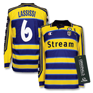 99-00 Parma Home L/S shirt + Lassisi No.6 - Players