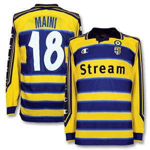 99-00 Parma Home L/S Shirt + Maini 18 - Players