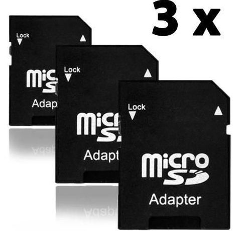 3x MICRO SD SDHC MEMORY CARD ADAPTER CONVERTER TO STANDARD SD UK STOCK