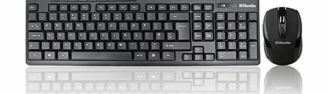 WIRELESS KEYBOARD AND MOUSE COMBO DESKTOP PC MAC TV HUMLIN BRAND MODEL 242