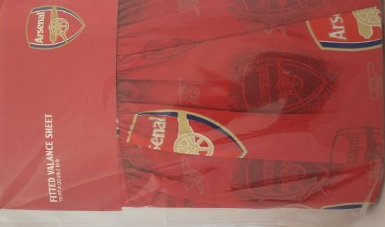 Character Bedding Arsenal Tonal Double Fitted Valance Sheet