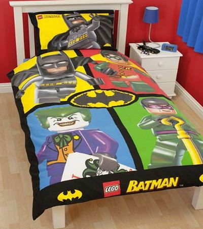 Character Bedding Lego Batman Cards Single Panel Duvet Cover