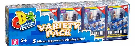 Character Building Doctor Who Micro-Figures in Display Brix Variety (Pack of 5)