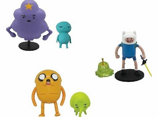 Character Options Adventure Time 3`` Action Figures Set of 3: Finn, Jake amp; Lumpy Space Princess