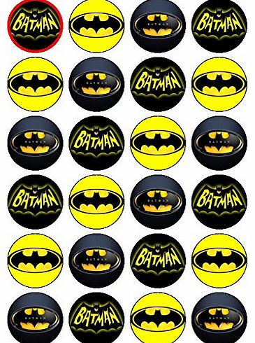 character-place 24 x Rice Paper Batman UN-CUT Cupcake / Cake Toppers