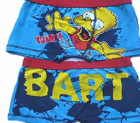 Character The Simpsons Boys Bart Boxer Trunks Size 9/10Y
