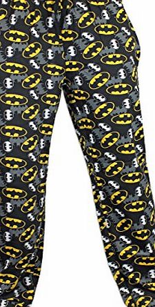 Character UK Character Mens Batman Lounge Pants (Large, Yellow Logo)