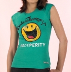 Character Womens Smiley Prosperity T-Shirt Green
