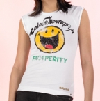Womens Smiley Prosperity T-Shirt White