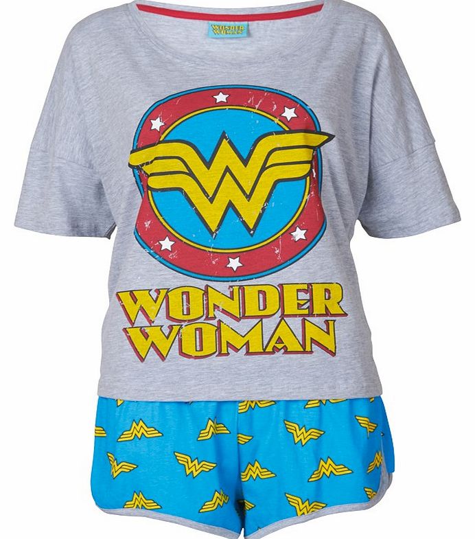 Character Womens Wonderwomen T-Shirt And Shortie