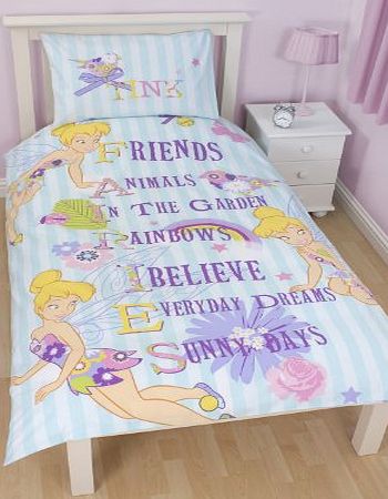 Character World 135 x 200 cm Disney Fairies Cherish Single Panel Duvet Set