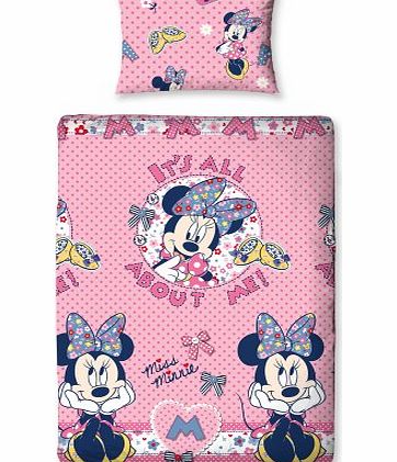 Character World 135 x 200 cm Disney Minnie Mouse Shopaholic Single Rotary Duvet Set