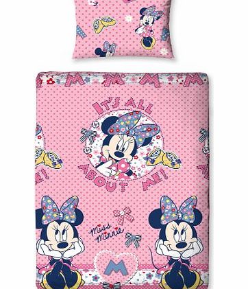 Character World 135 x 200 cm Disney Minnie Mouse Shopaholic Single Rotary Duvet Set