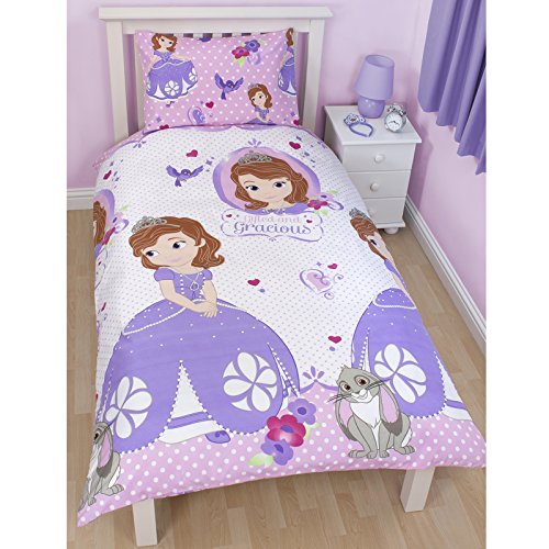 Character World 135 x 200 cm Disney Sofia The First Amulet Single Rotary Duvet Set, Multi-Color