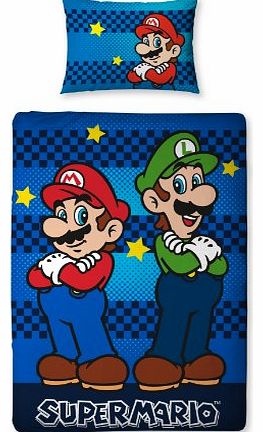 Character World 135 x 200 cm Nintendo Mario Brothers Single Panel Duvet Set, Multi-Colour
