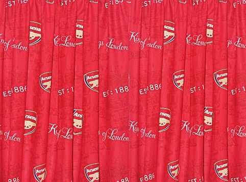 Character World Arsenal Crest 54-inch Curtains