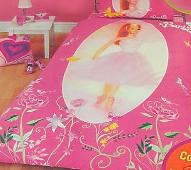 Character World Barbie Duvet Cover and Pillowcase Ballerina Design Kids Bedding