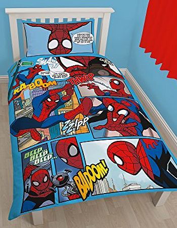 Character World  Disney Spiderman Ultimate Thwip Single Panel Duvet Set