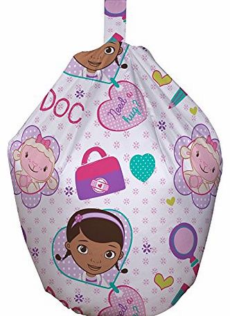 Character World Disney Doc McStuffins Hugs Kids Pink Purple Seat Beanbag Bean Bag With Filling