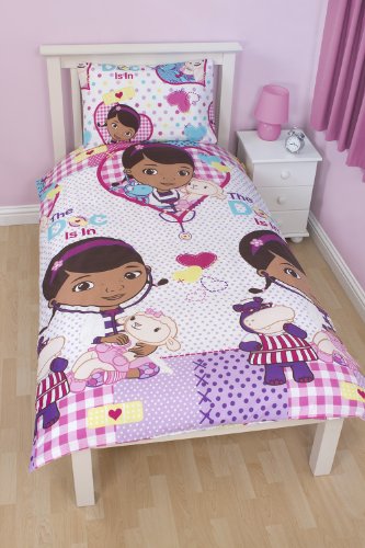 Character World Disney Doc McStuffins Patch Single Rotary Duvet Set, Multi-Color