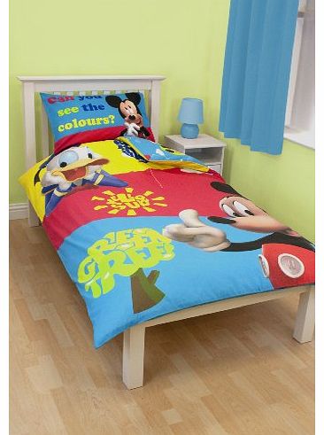 Character World Disney Mickey Mouse Puzzled Single Panel Duvet Set