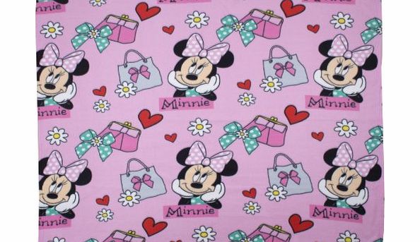 Character World Disney Minnie Mouse Makeover Rotary Fleece Blanket, Multi-Color