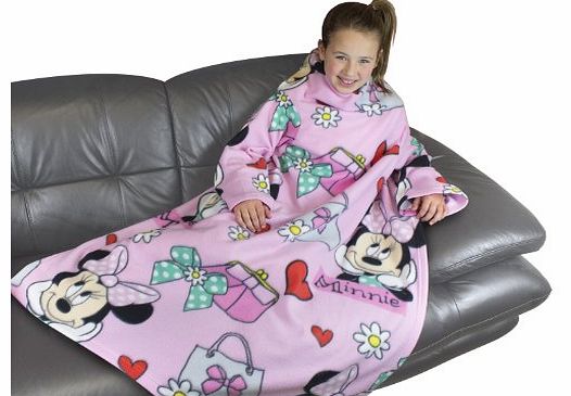 Character World Disney Minnie Mouse Makeover Sleeved Fleece Blanket, Multi-Color