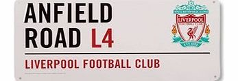 Characterland Official Liverpool FC Anfield Road L4 Metal Street Sign