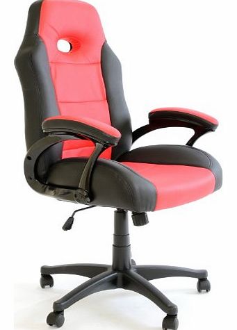Luxury Office High Back Support Gaming Chair in Black&Red +Tilt Lock Mechanism