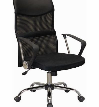 MESH LUXURY EXECUTIVE COMFORTABLE OFFICE CHAIR in BLACK with High Back, new 2013 BUSINESS ERGONOMIC DESIGN +TILT MECHANISM