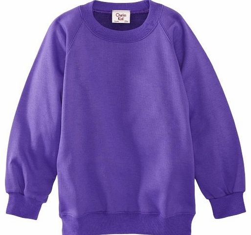 Charles Kirk Coolflow Round Neck Unisex Boys and Girls School Sweatshirt Purple C36 IN