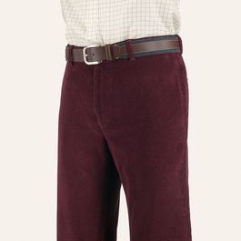 Charles Tyrwhitt Maroon Corduroy Trousers