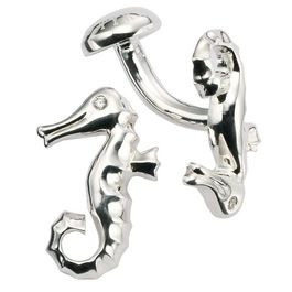 Charles Tyrwhitt Silver Sea Horse Ladies Cufflinks