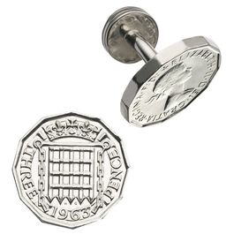 Charles Tyrwhitt Thrupence Coin Cufflinks