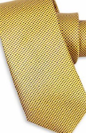 Charles Wilson Premium Silk Tie (Dacre gold natte woven tie)