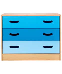 3 Drawer Chest - Blue