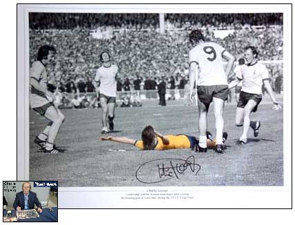 Charlie George signed print - 1971 FA Cup Final
