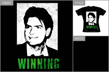 Charlie Sheen (Winning) Girls T-shirt cid_7443SKBP